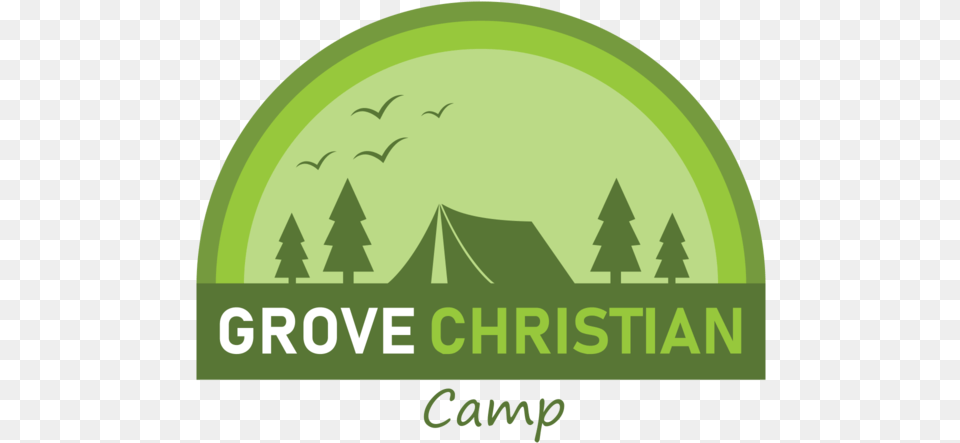 Grove Christian Camp Transparent, Green, Logo, Outdoors, Tent Png