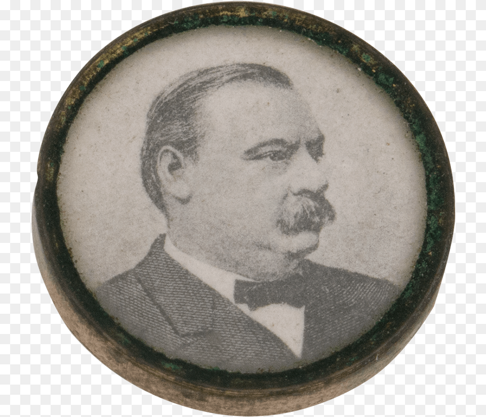 Grover Cleveland Political Button Museum Grover Cleveland Campaign Button, Photography, Adult, Person, Painting Free Png