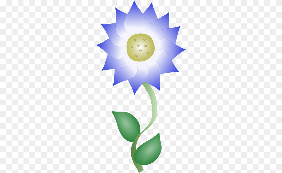 Growing Blue Flower Clip Arts Art, Graphics, Leaf, Plant Free Png Download