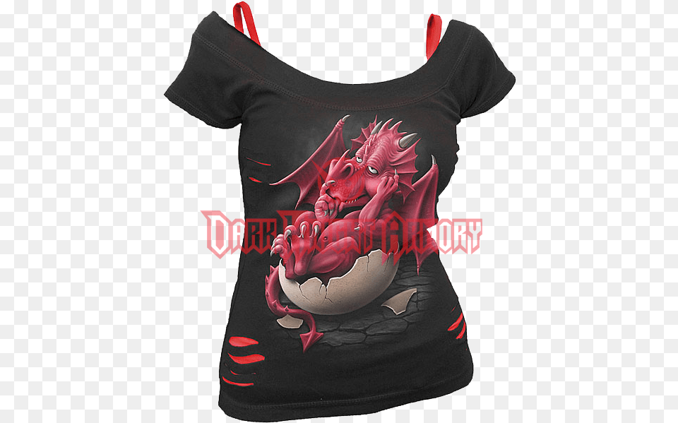 Growing Pains 2 In 1 Ripped Womens Shirt Gothic Skull Shirts Women, Clothing, T-shirt Free Png Download