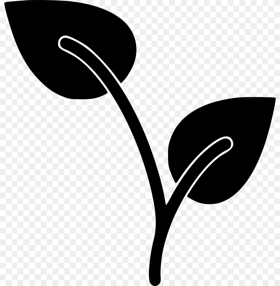 Growing Plant, Smoke Pipe, Leaf, Stencil, Sprout Png Image