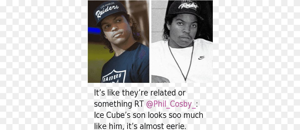 Growing Up Ice Cube And Tbh O Shea Jackson Straight Outta Compton, Woman, Male, People, Hat Free Transparent Png