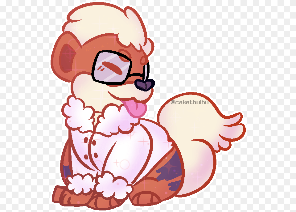 Growlithe Com Cartoon, Baby, Person, Cream, Dessert Png Image