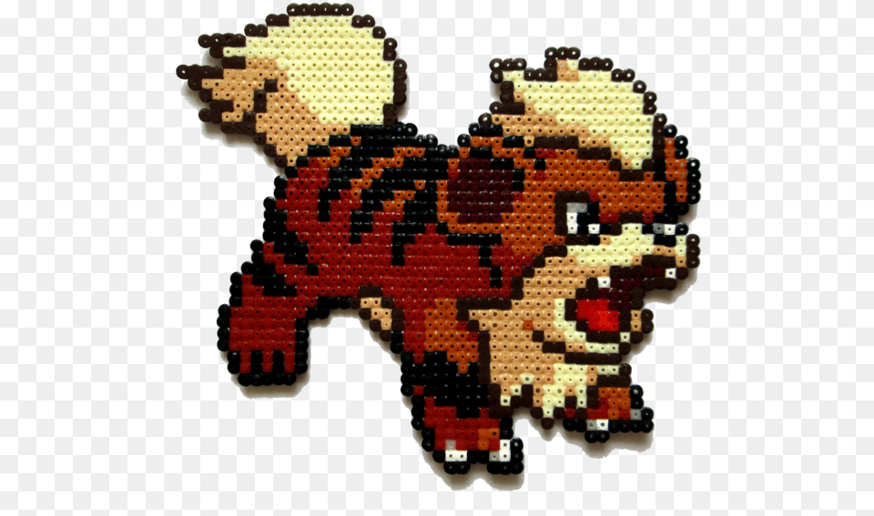 Growlithe Perler Beads Pokemon, Pattern Free Transparent Png