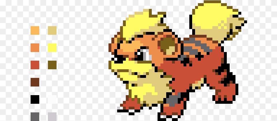 Growlithe Pixel Free Png Download