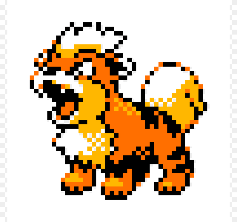 Growlithe Pixel Art Clipart Gold And Silver Free Png