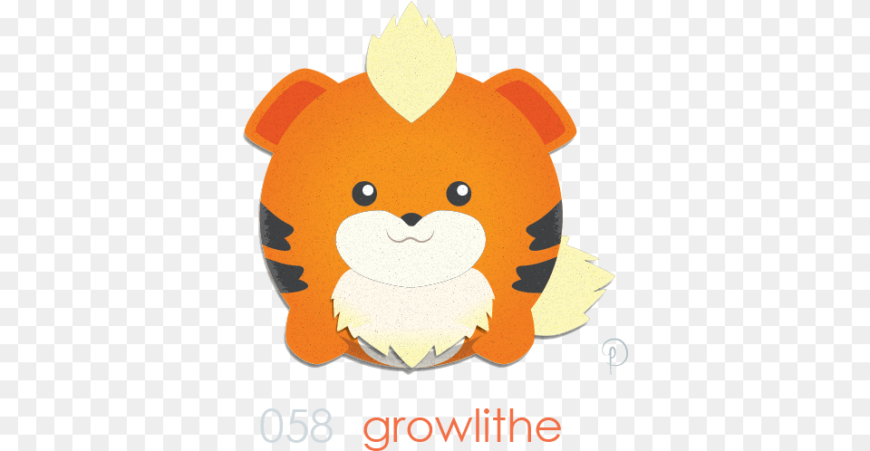 Growlithe The Fire Puppy Pokemon Growlithe, Plush, Toy, Animal, Fish Free Png