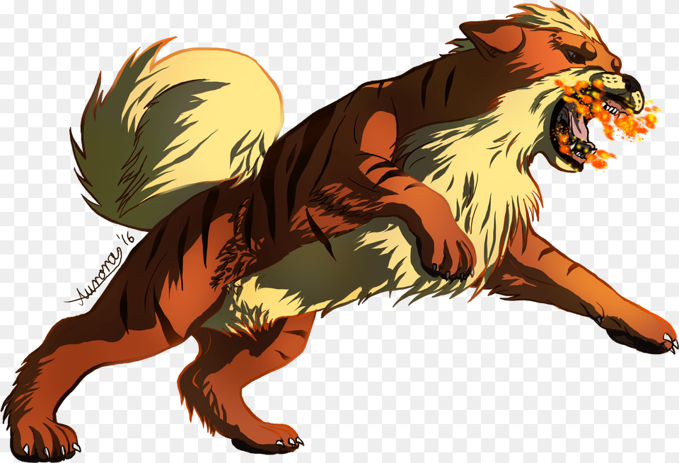 Growlithe Used Fire Fang And Flare Blitz Illustration, Adult, Female, Person, Woman Png