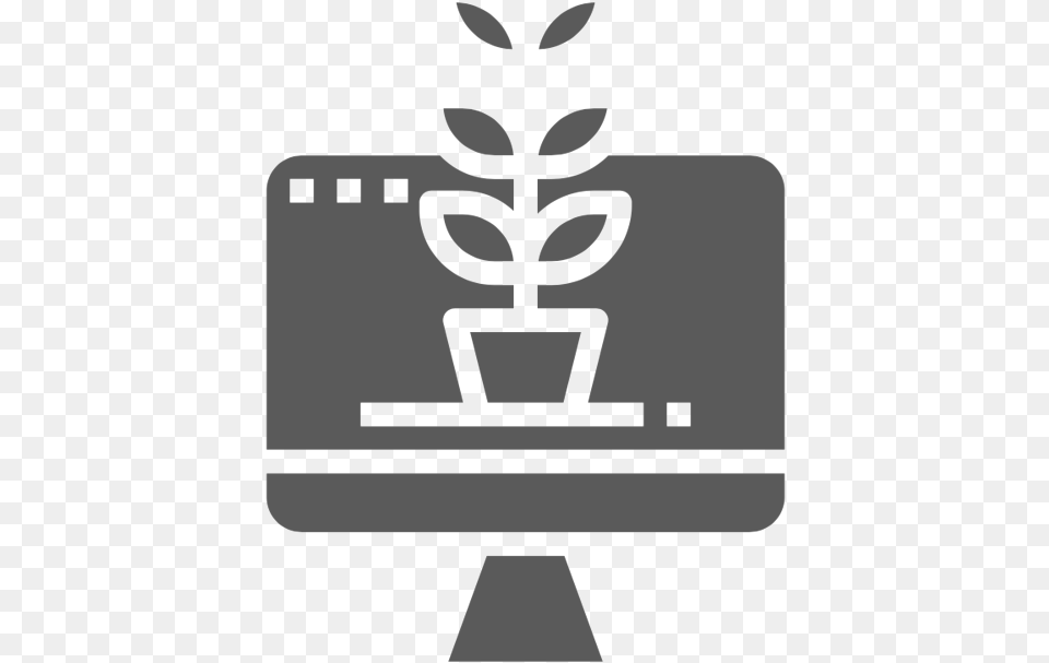 Growth Icon, Plant, Potted Plant, Tree, Stencil Free Png