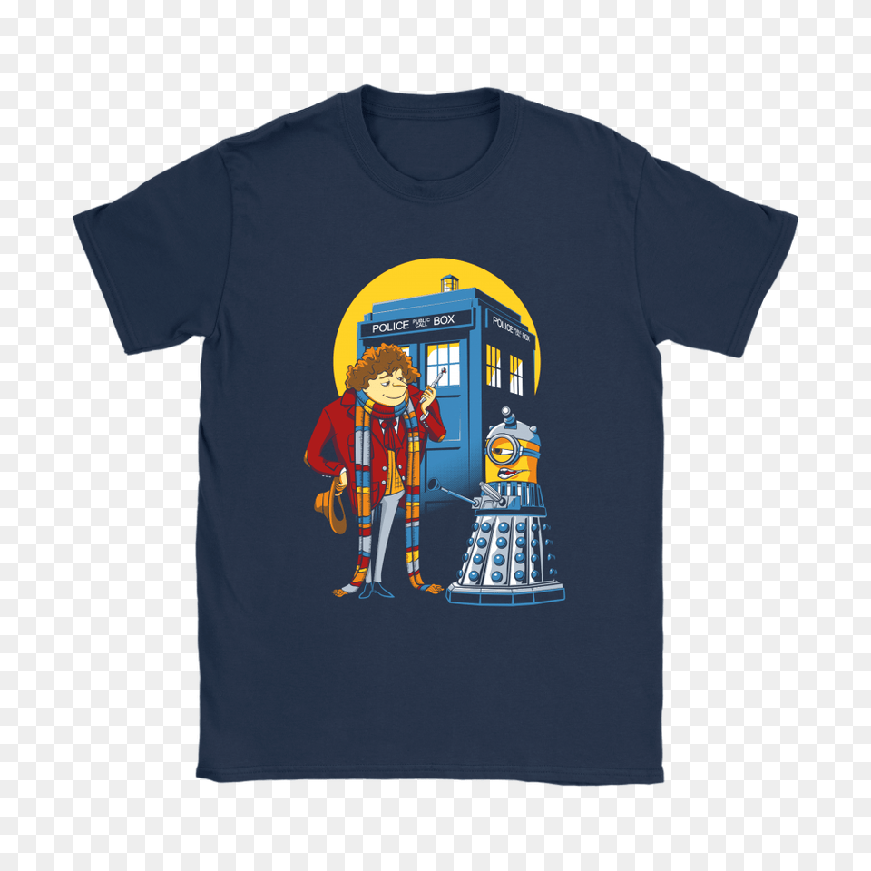 Gru Doctor Who And Minion Dalek Shirts Teeqq Store, Clothing, T-shirt, Person, Shirt Free Png