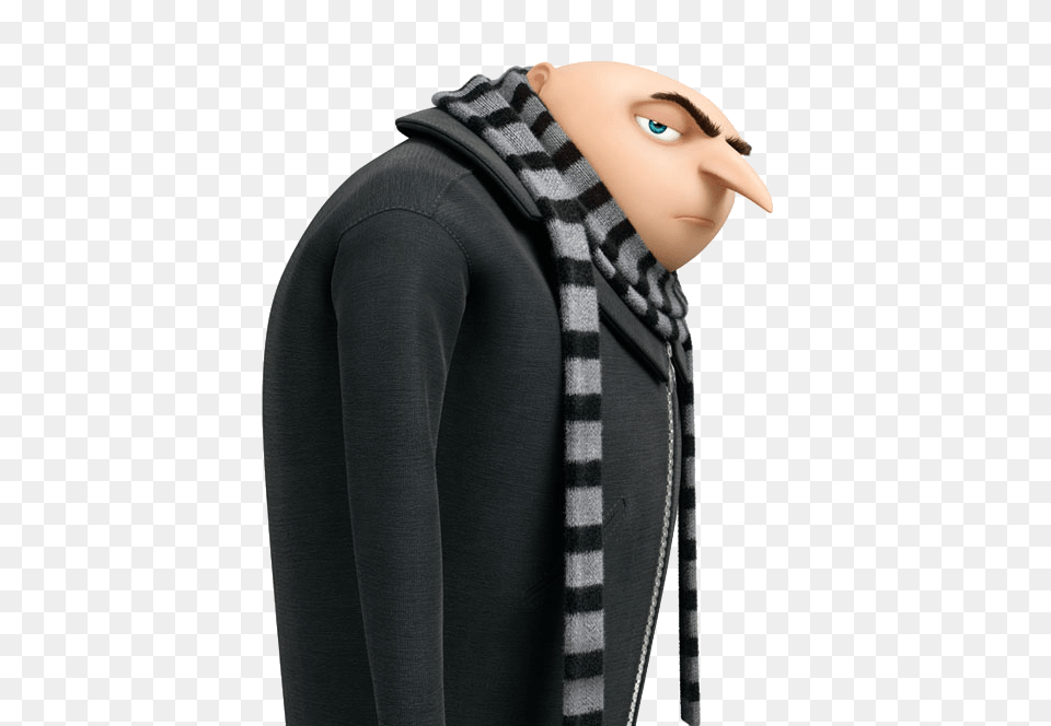 Gru Side View, Clothing, Coat, Knitwear, Sweater Png