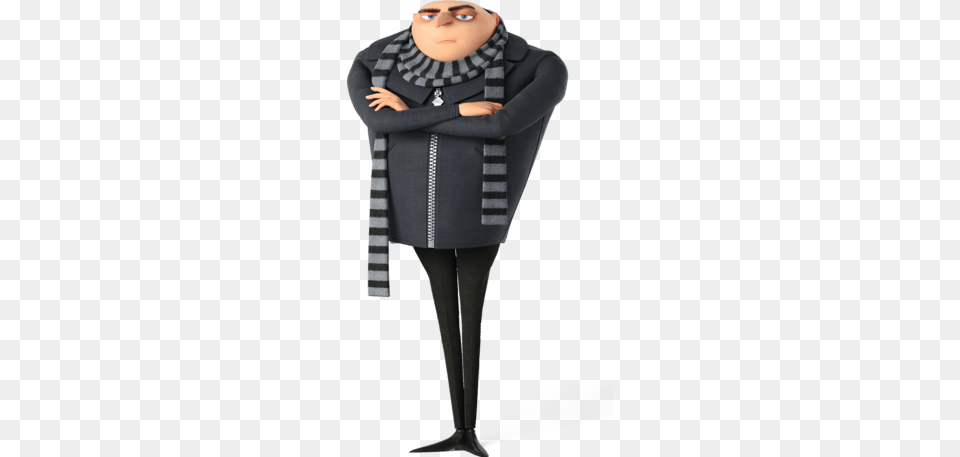 Gru Standing, Clothing, Scarf, Coat, Stole Png