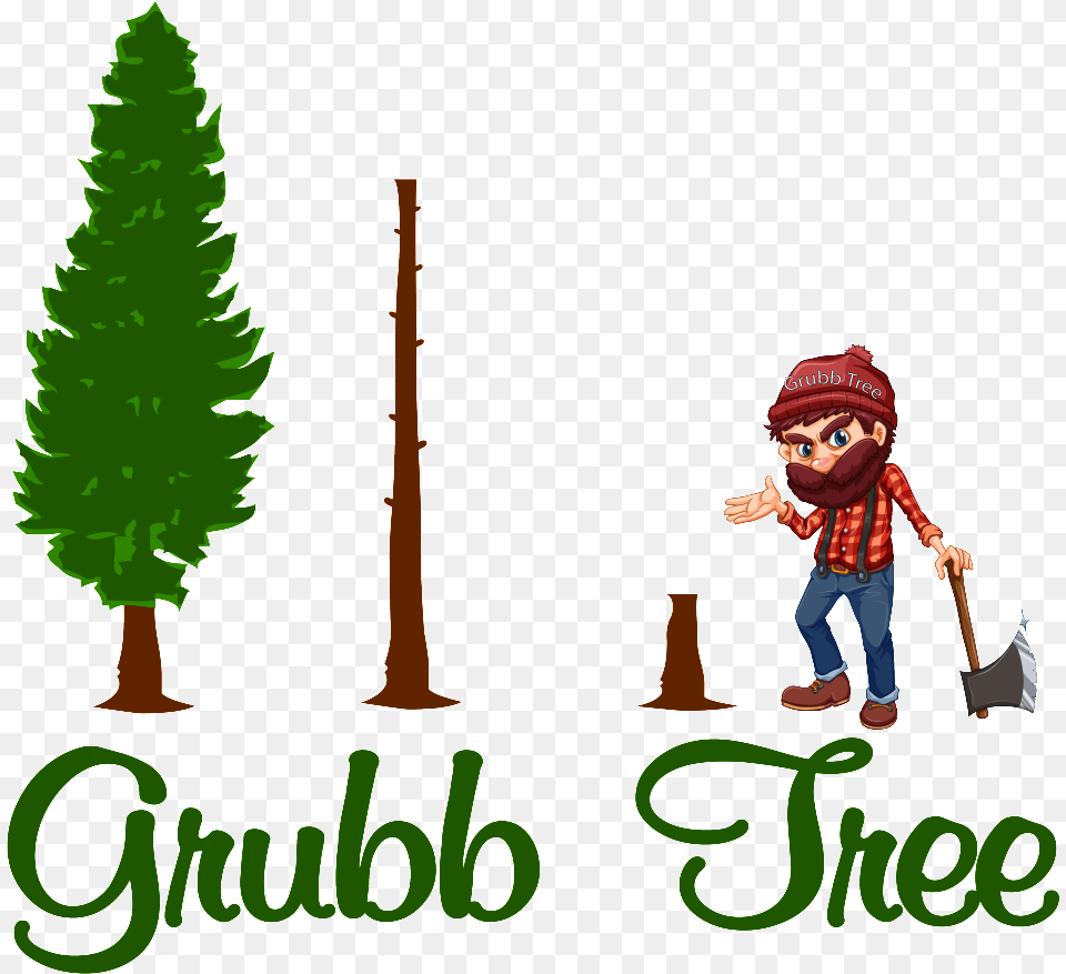 Grubb Tree Logo, Plant, Pine, Clothing, Hat Png