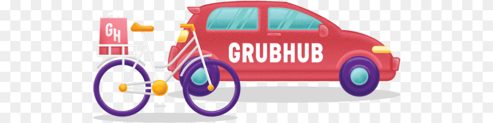 Grubhub Driver Car Grubhub Driver, Transportation, Tricycle, Vehicle, Machine Free Transparent Png