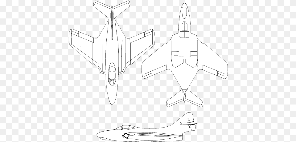 Grumman F Line Drawing F9f Cougar, Aircraft, Transportation, Vehicle, Cad Diagram Free Transparent Png