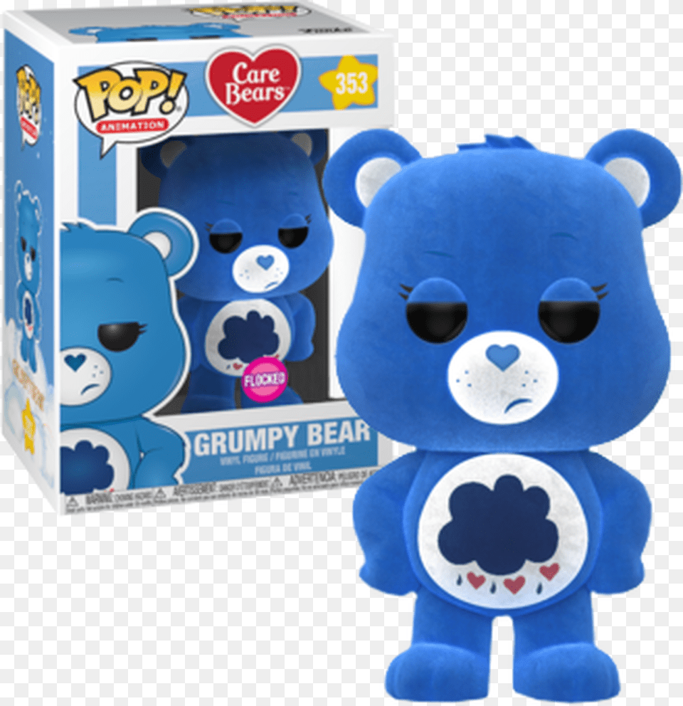 Grumpy Bear Flocked Us Exclusive Pop Vinyl Figure, Plush, Toy Free Png Download