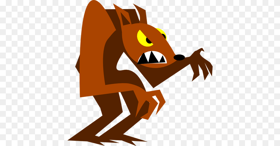 Grumpy Cartoon Wolf Vector Image, Person Free Png