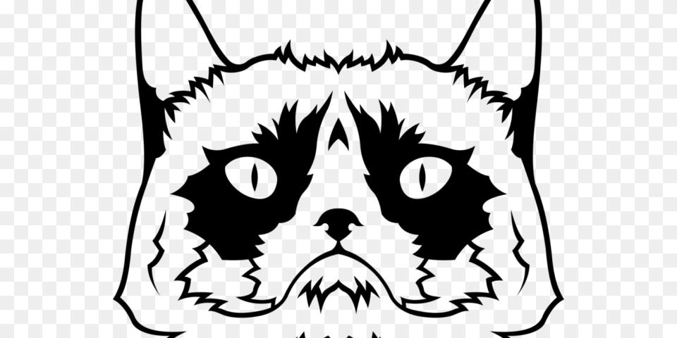 Grumpy Cat Clipart Grumpy Cat Svg, Gray Png