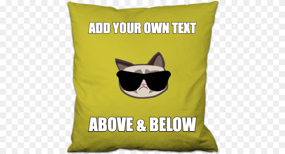 Grumpy Cat Emoji Meme Cushion, Home Decor, Pillow, Animal, Mammal Free Transparent Png