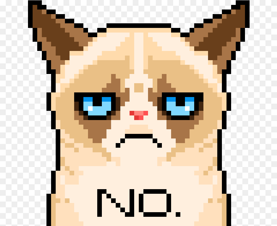 Grumpy Cat Pixel Art, Animal, Pet, Mammal, Person Free Png