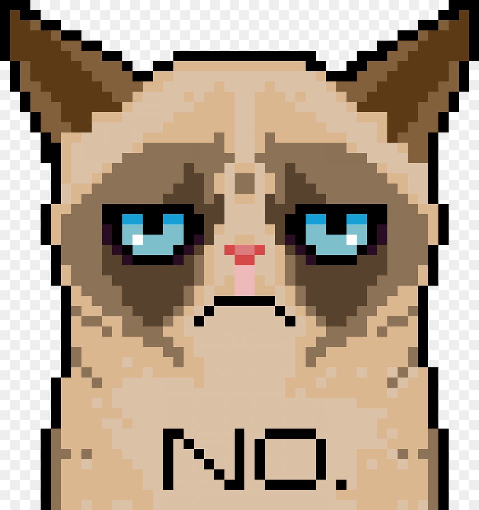 Grumpy Cat Pixel Grumpy Cat Cross Stitch, Animal, Mammal, Pet, Scoreboard Free Png Download