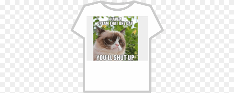 Grumpy Cat Roblox Grumpy Cat Pisces Memes, Clothing, T-shirt, Animal, Mammal Free Png