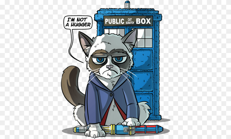 Grumpy Doctor Cat Cartoon, Book, Comics, Publication, Baby Png Image