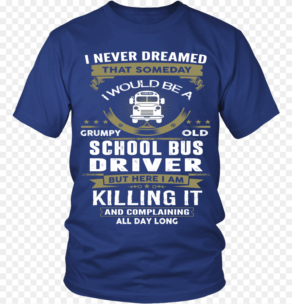 Grumpy Old School Bus Active Shirt, Clothing, T-shirt Png Image