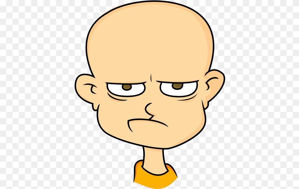 Grumpy Smiley Emoticon Clip Art Cartoon Of Angry Bald Man, Baby, Person, Face, Head Free Png Download