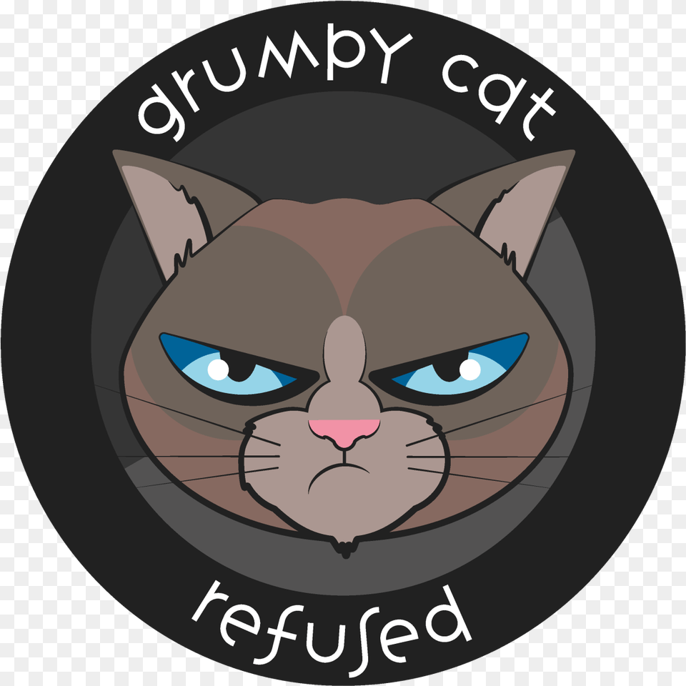 Grumpycatseal Refused Cartoon, Disk, Animal, Mammal Free Transparent Png