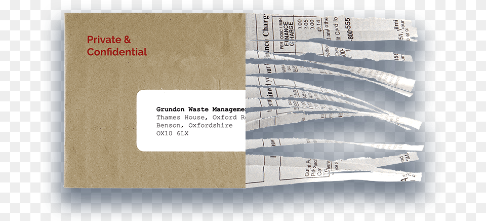 Grundon Confidential Waste Envelope, Advertisement, Poster, Text, Business Card Free Transparent Png
