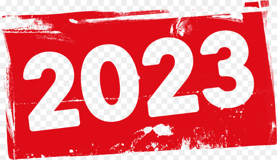 Grunge 2023 Label Psd Graphic Design, Number, Symbol, Text Free Png Download