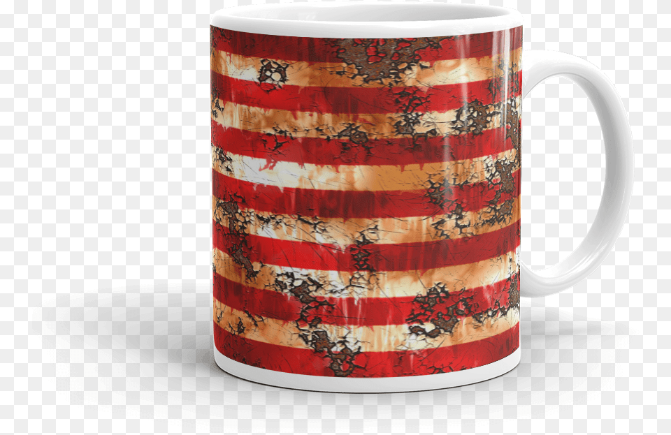 Grunge American Flag Transparent Background Coffee Cup, Beverage, Coffee Cup Png Image