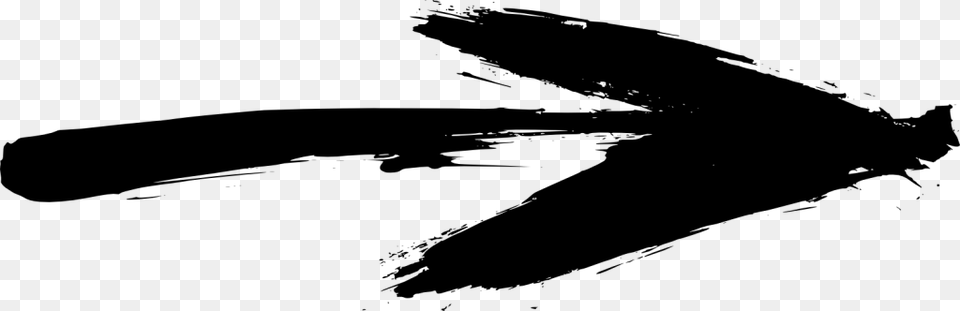 Grunge Arrow Transparent Onlygfx Com Brush Stroke Arrow, Gray Free Png