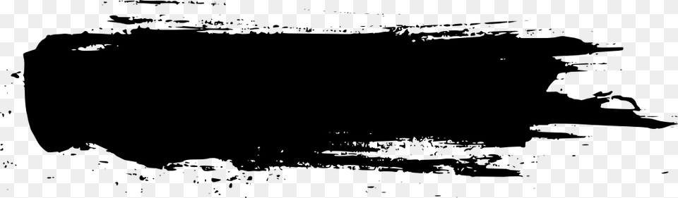 Grunge Banner Brush Stroke, Silhouette, Stencil Png Image