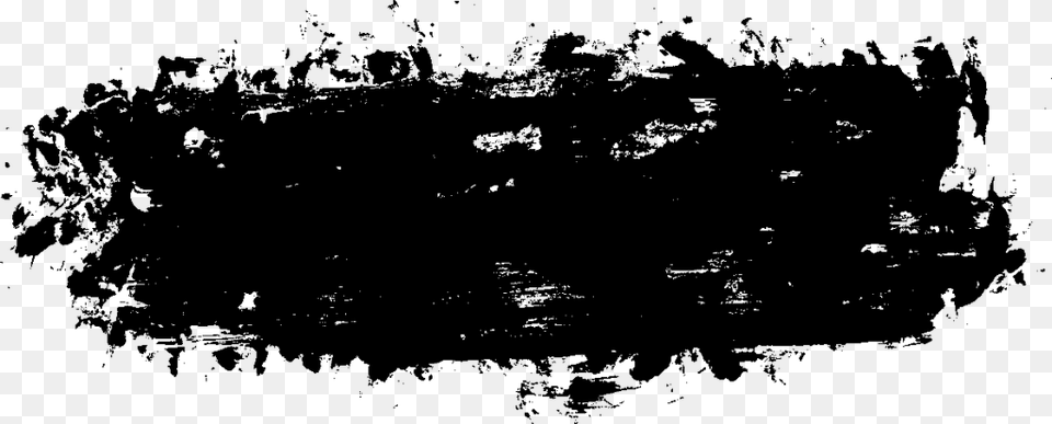 Grunge Black Brush, Gray Png