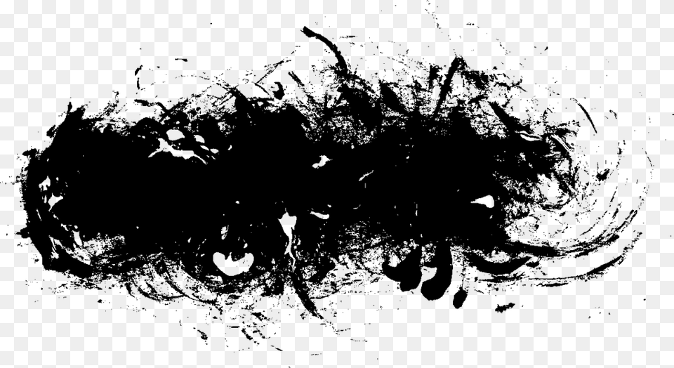 Grunge Brush Stroke, Gray Free Png Download