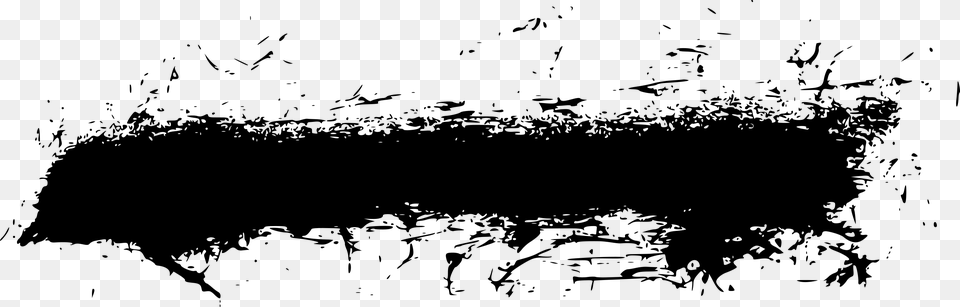 Grunge Brush Stroke Flock, Gray Png