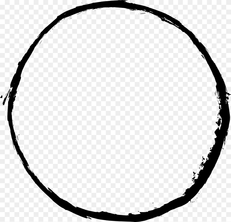 Grunge Circle Frame, Gray Free Png