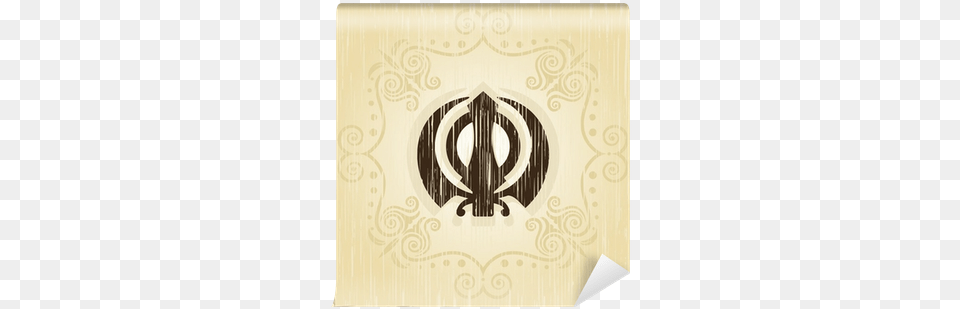 Grunge Ek Onkar Khanda The Holy Motif Wall Mural Khanda, Logo, Blackboard Free Png