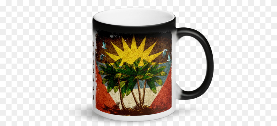 Grunge Flag Matte Black Magic Mug Mug, Cup, Leaf, Plant, Beverage Png