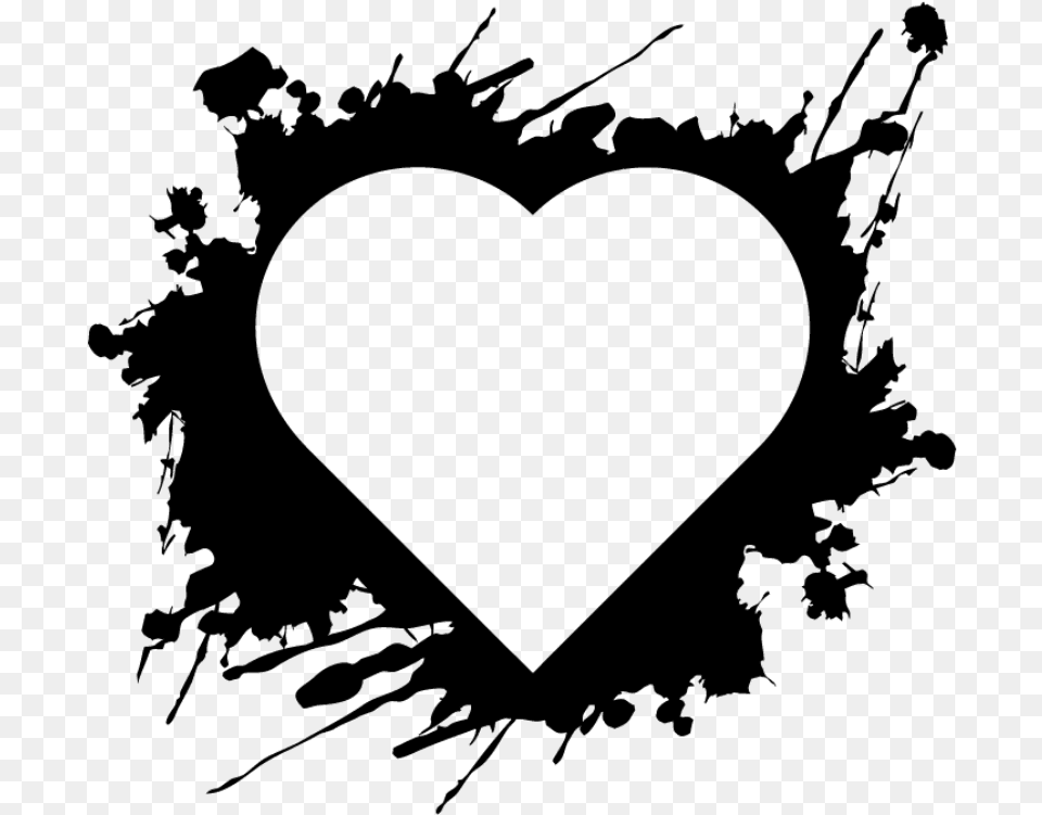 Grunge Grungeeffect Grungeeffects Hearts Heart Heart Splatter Svg, Gray Png Image