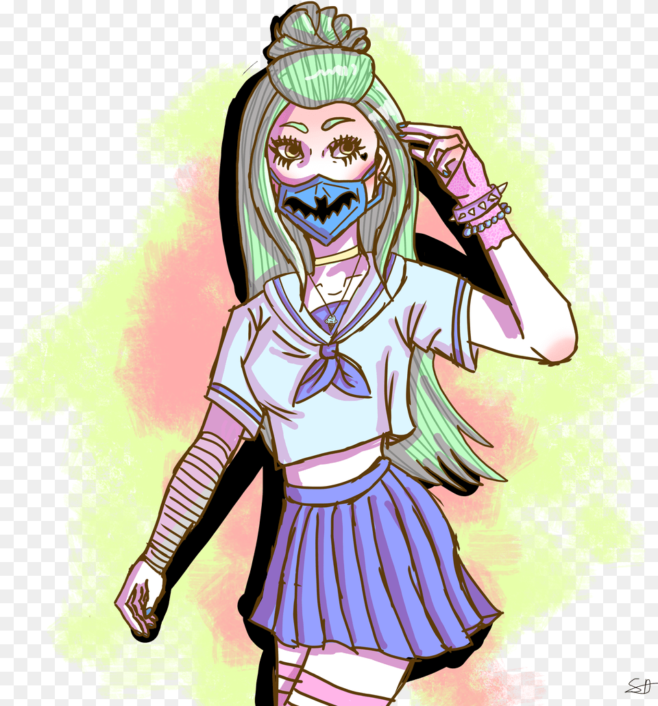 Grunge Pastel Anime Girl By Speedycosplays Transparent Free Png Download