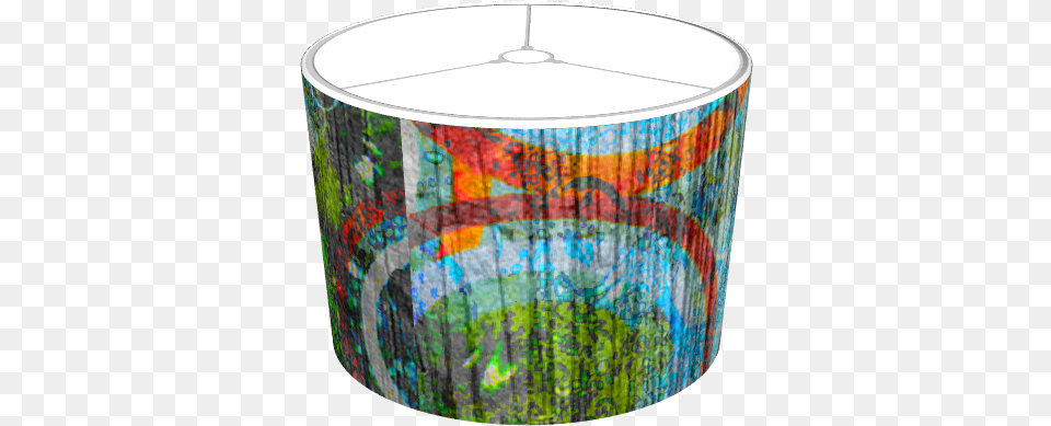 Grunge Retro Vintage Circles Pattern Lampshade, Lamp Png