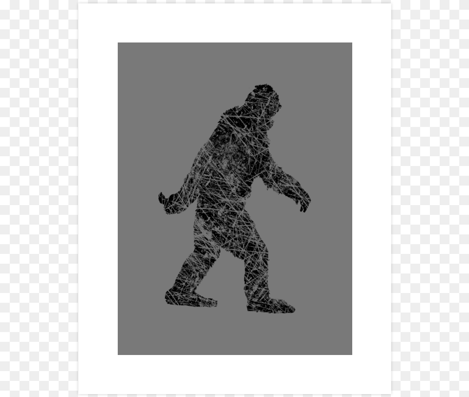 Grunge Sasquatch Bigfoot Art Print Soldier, Person, Outdoors, Nature, Snow Free Png