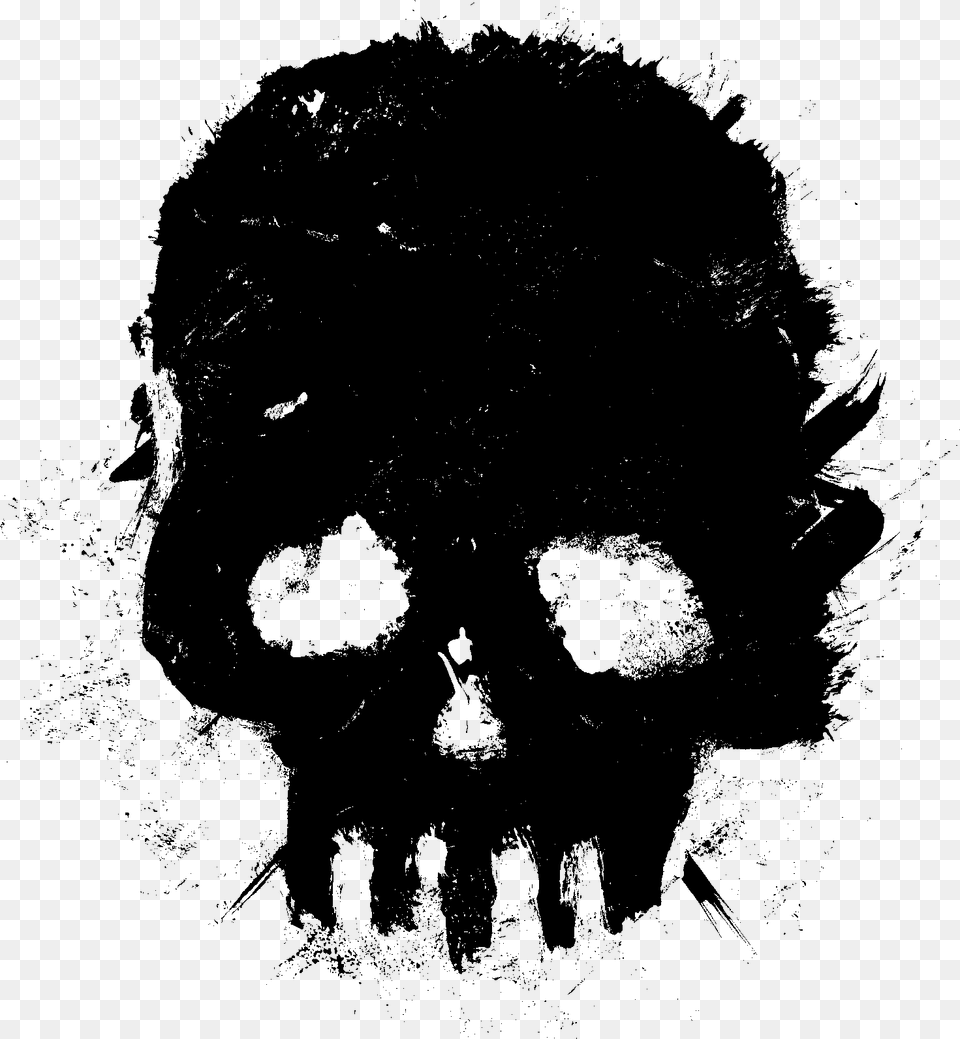 Grunge Skull Guirlande Halloween A Fabriquer, Gray Free Png Download