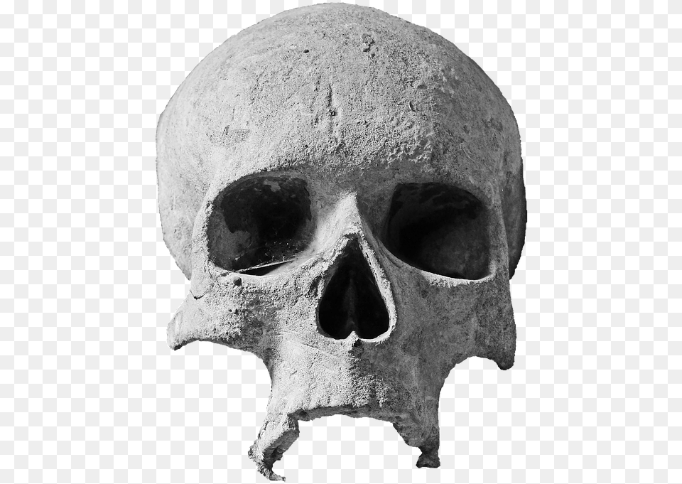 Grunge Skull Stone Skull, Person, Face, Head Free Transparent Png
