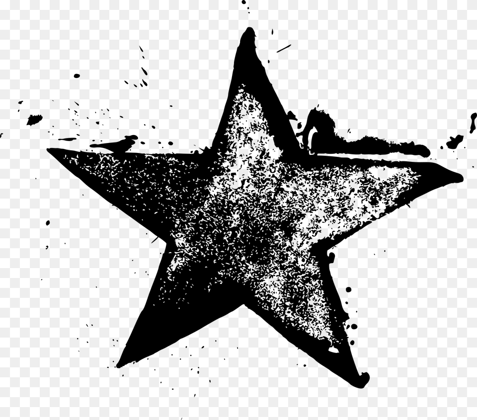 Grunge Star Stamp Onlygfxm Star Stamp, Gray Free Transparent Png