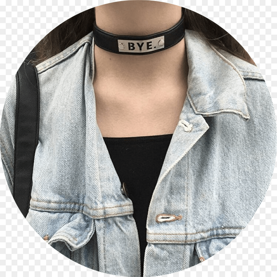Grunge Tumblr Aesthetic Choker Girl Niche Icon Circle Anime Girl Aesthetic Icon, Accessories, Clothing, Coat, Jacket Png