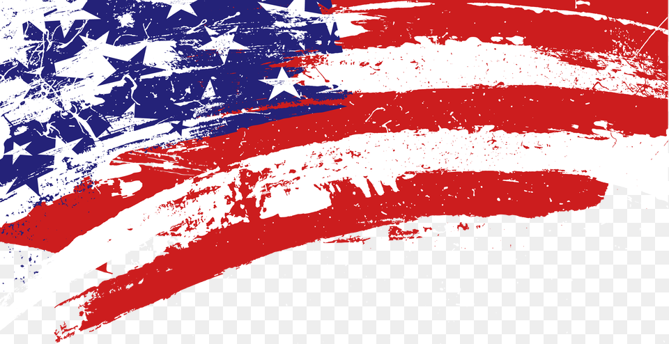 Grunge Us Flag Banner, American Flag Png Image